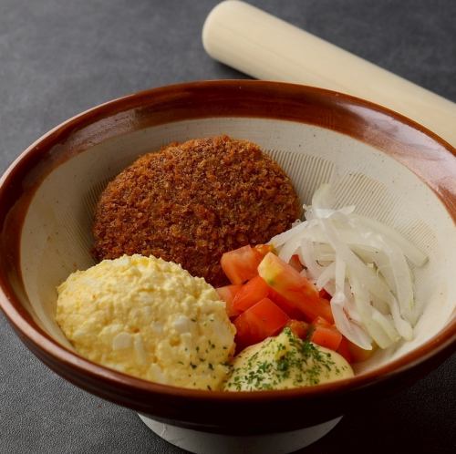 Homemade purple potato salad