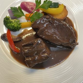 ディナージビエコースとワインのマリアージュ