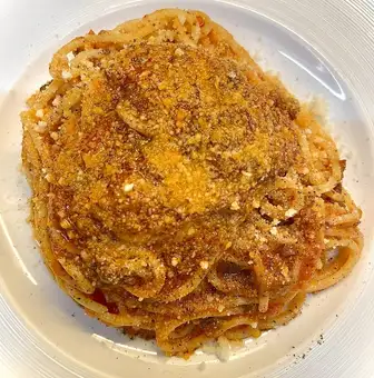 黒毛和牛Ａ５ランクの特製ミートソーススパゲッティ