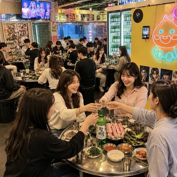 博多で韓国旅行気分♪映える店内で、韓国料理とお酒を囲んで乾杯!!