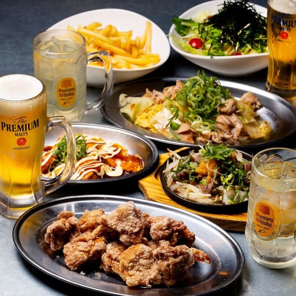 夏の宴会にオススメ！唐揚げ食べ放題＆飲み放題付き2,800円◎+500円で3時間宴会でも対応OK！！！