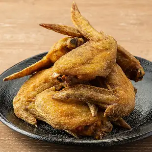 Mega-sized portion of fried chicken wings