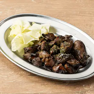Grilled chicken gizzards