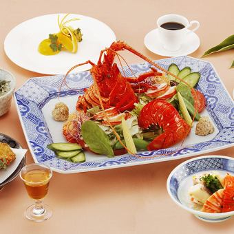 런치 한정【무지개(니지)】이세 새우 팥소·명물 샐러드·코라 양 등 전 9품