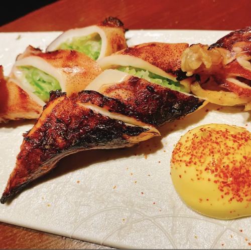 ヤリイカ炭火焼き
