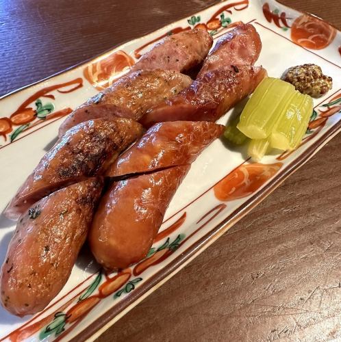 ハーブとチーズのソーセージ炙り焼き