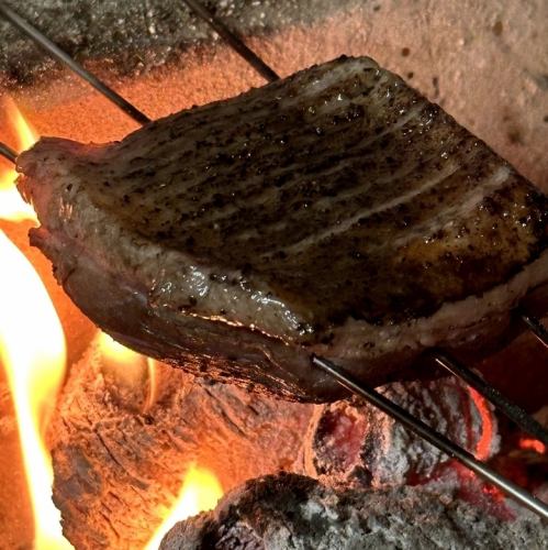 鴨ロース炭火焼き　ネギ塩レモン