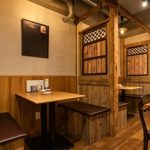 There are two spacious booth seats available for four people.