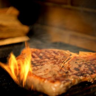 [Course A] Enjoy seasonal ingredients! Enjoy wood-fired steak, risotto, etc. [Cooking only]