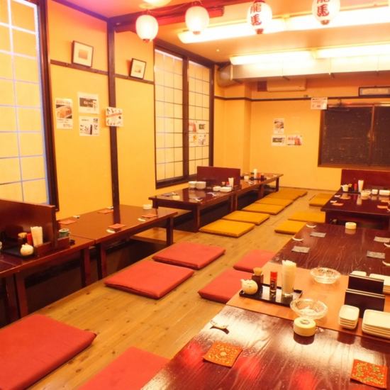 There is a tatami mat digging for up to 46 people ♪ Please for company banquets!