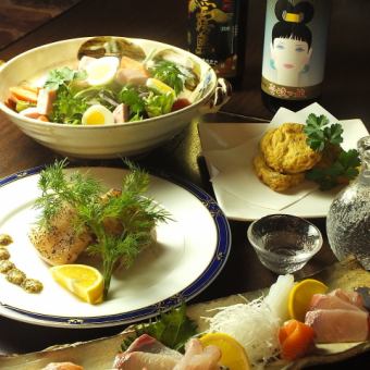[2H all-you-can-drink included] Recommended for welcome and farewell parties! Course with sashimi★8 dishes 4,400 yen◎