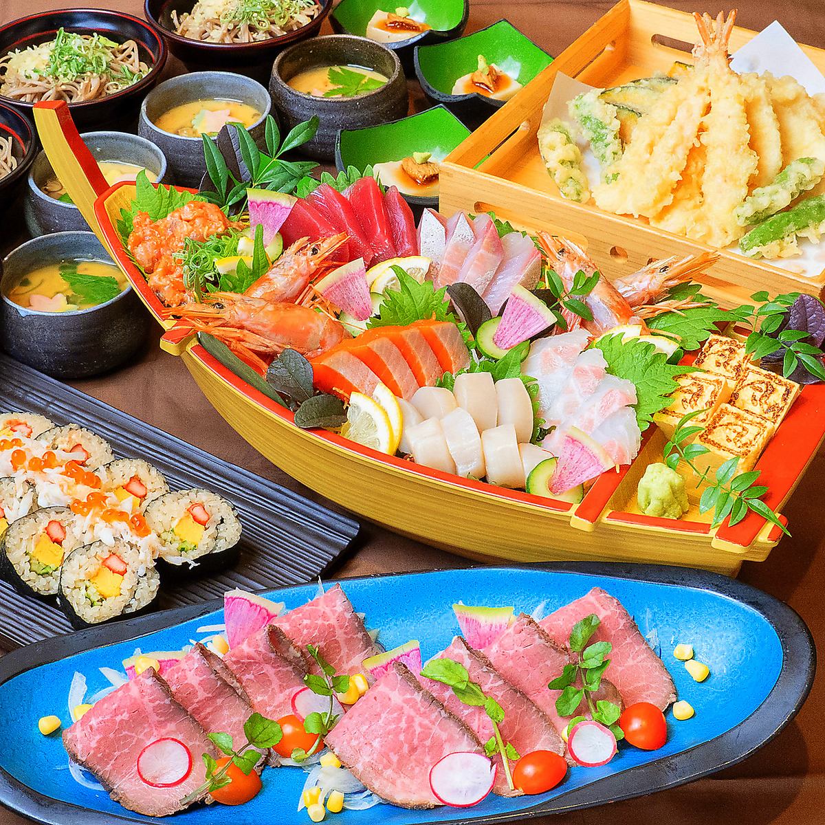 お店こだわりの食材を味わえる豪華コース。旬の味わいを堪能♪