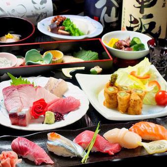 ◆厳選匠コース◆厳選の[全7品]　6,000円≪お造りからサラダ・特上寿司まで一通り≫