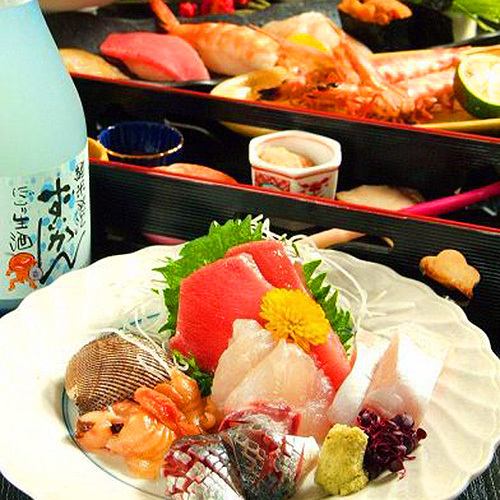 【ホットペッパー限定】先付け5種盛りや新鮮なお造りや寿司など！120分飲み放題付4500円～7000円♪