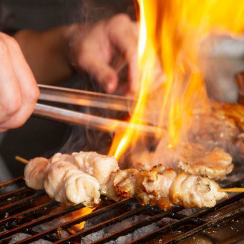 Freshly grilled charcoal-grilled yakitori prepared in-house!