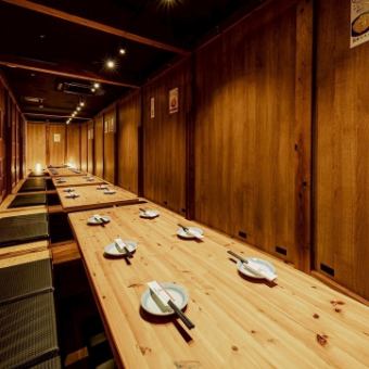 ワンフロアオープン席貸切など、お気軽にお問い合わせくださいませ!掘りごたつ個室を繋げた10名様以上の宴会も可能!