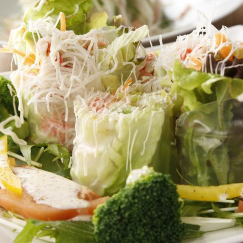 Asian raw chicken sashimi salad