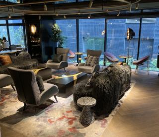 We have sofa and table seating available for 2 to 18 people! Perfect for special events.