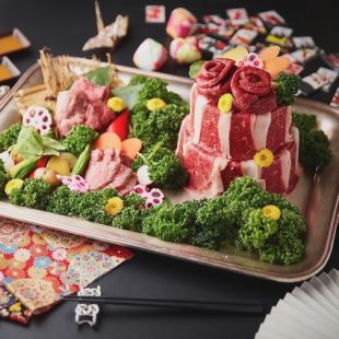 [Limited to 1 group per day] Perfect for a surprise! "Luxury Meat Cake" course only, 8 dishes total 7,200 yen → 6,200 yen