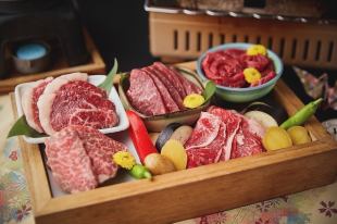 [For dinner parties] Choose from lava, steak, beef hotpot, or shabu-shabu dishes with meat sushi for a main course, 6,500 yen → 5,500 yen