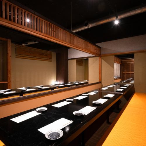 掘りごたつ式完全個室完備