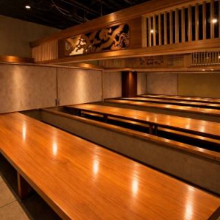 ≪あらゆる人数に対応◎≫お席は個室を繋げて広げれる設計になっており、団体様の人数におじて段階的に広げていけるのでご安心ください!8~96名まであらゆる人数に完全個室でご案内頂けます☆