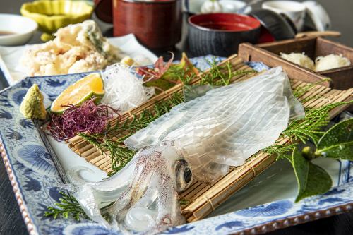 イカの活き造り御膳
