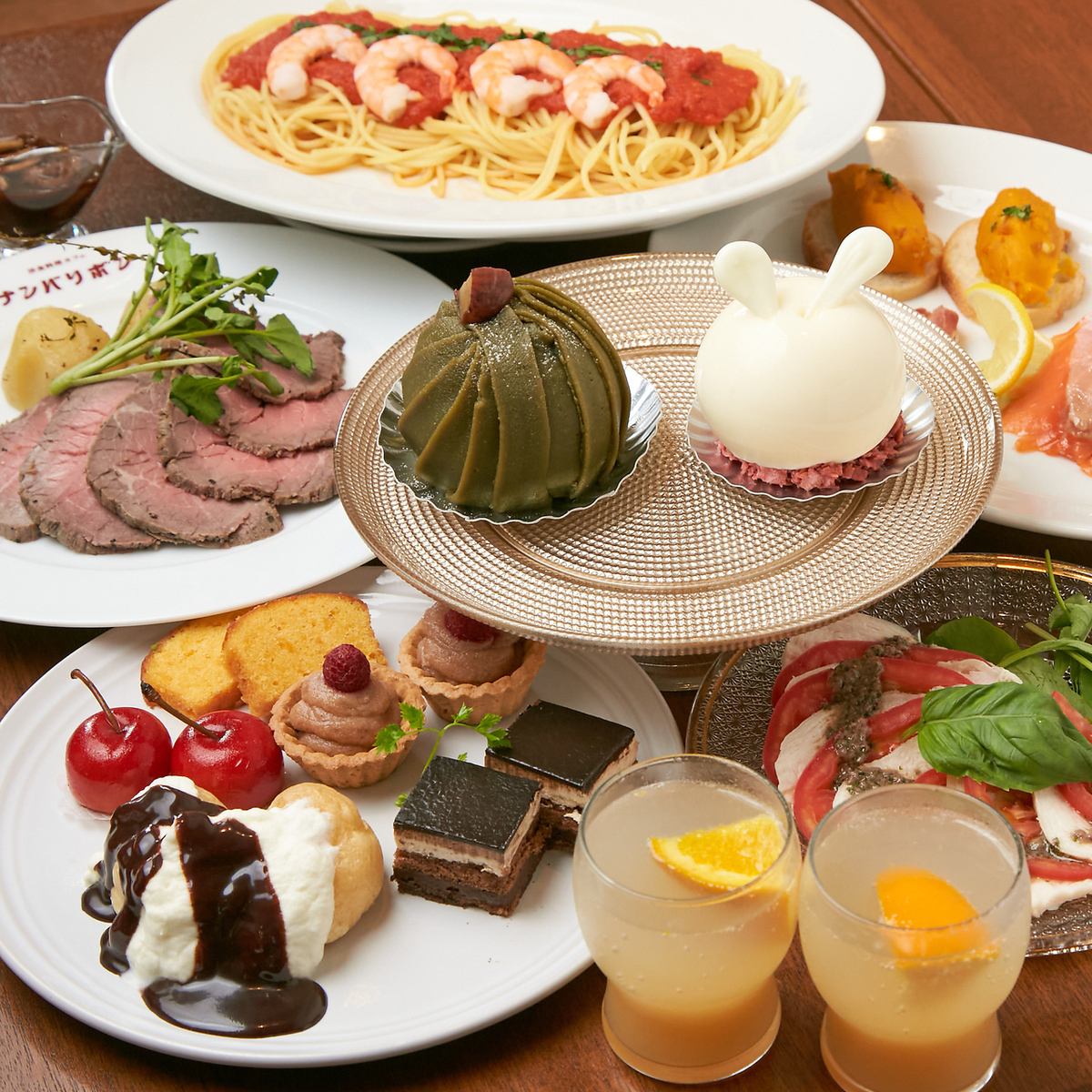 【90分钟无限畅饮！】Fujifrance甜点套餐8道菜品3,500日元！