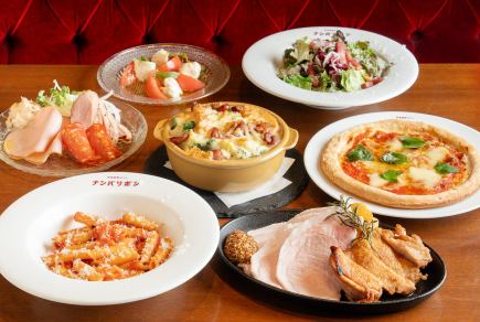 【休閒套餐】10道菜，共4,500日圓（含稅）