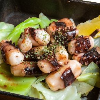 Grilled squid with butter