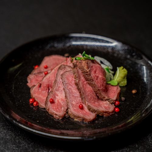 Beef tataki cooked at low temperature