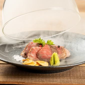 Low-temperature cooked beef tataki