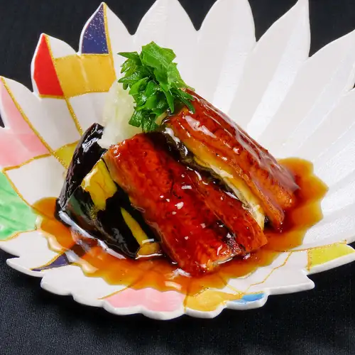松山長茄子と鰻べっこうあんかけ