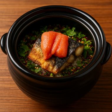 焼鯖と明太子の土鍋飯と九州名物［博多満喫］全9品 生ビール含む2.5ｈ飲放題付 6000円