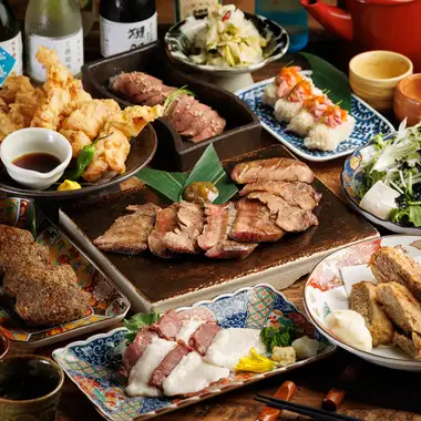 牛タン尽くし［伊達コース］全10品 生ビール含む2時間飲放題付 6000円