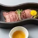 Beef tongue tataki