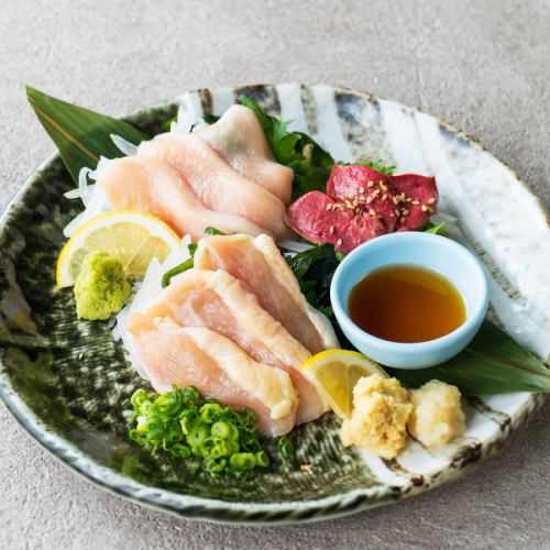 鳥刺し3種盛り合わせ