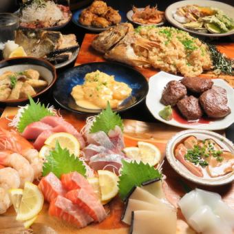 ≪强烈推荐的武士套餐≫ 12道菜、7,000日元套餐、含120分钟无限畅饮（180分钟无限畅饮+500日元OK♪）
