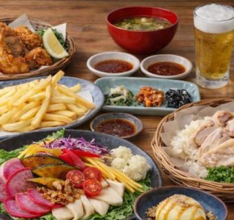 【ランチコース】コース料理+2時間あるコース飲み放題付　4,500円