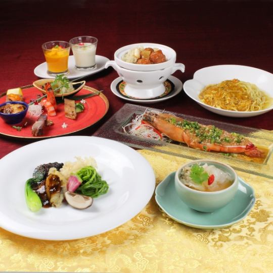 [2 hours all-you-can-drink included] Sui course: 7 dishes including shark fin and abalone royale, large shrimp dishes, and crab fried rice