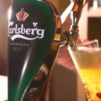 2次会飲み放題コース(乾杯生ビール付き、、おつまみ３品選べるプラン)