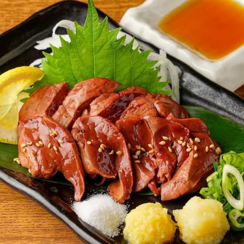 Black satsuma chicken liver sashimi!!