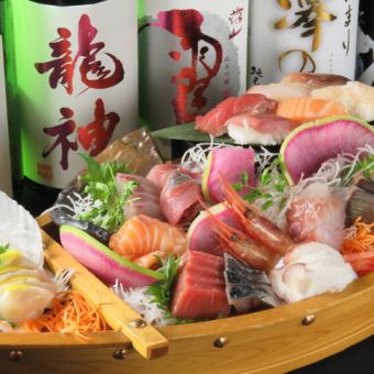 【6月限定！豪华！尽情享受农场直送的海鲜！】6,980日元，包含Dassai和Premol在内的2小时无限畅饮