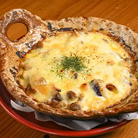 なすとしめじの白味噌チーズ焼き