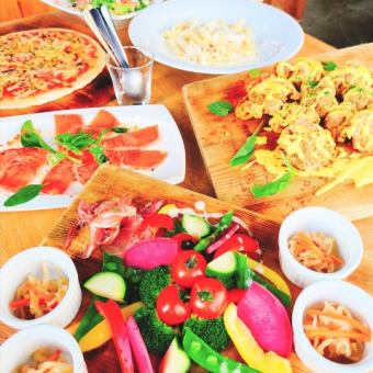 誕生日やパーティーなどにおススメ☆２H飲放付！【アオゾラパーティーコース】4500円（税込）