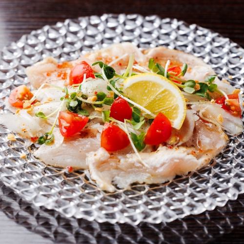 地鶏胸肉の冷製カルパッチョ仕立て