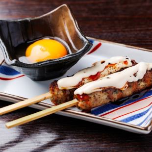 チーズつくねの月見仕立て