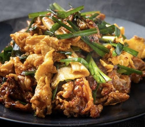 茶味豚で作る豚キムチ