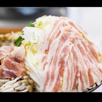 茶美豚しゃぶ食べ放題プラン税込2,980円!!鉄板焼き、お好み焼きなど一品料理も食べ放題