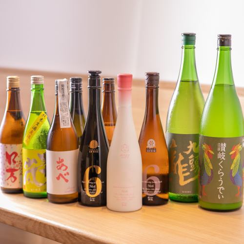 A little bit of good things, with sake and wine...